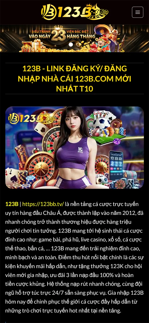 123b trang chủ chính thức
