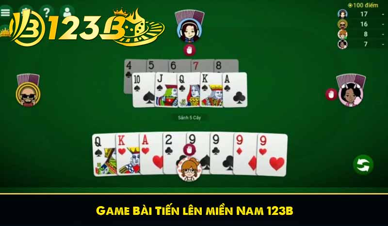 Đánh bài online ăn tiền thật đỉnh cao tại nhà cái 123B 7 game bài tiến lên miền nam 123b
